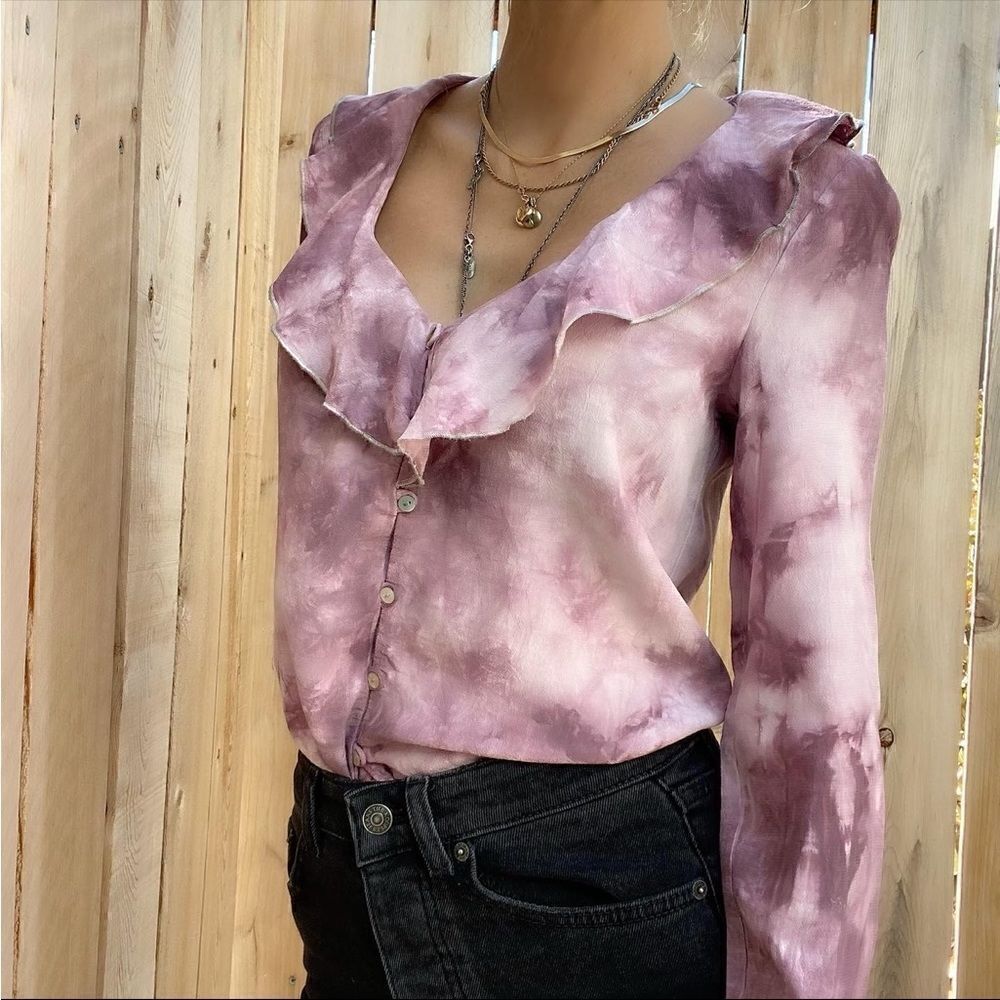Zara tie dyed blouse size XS